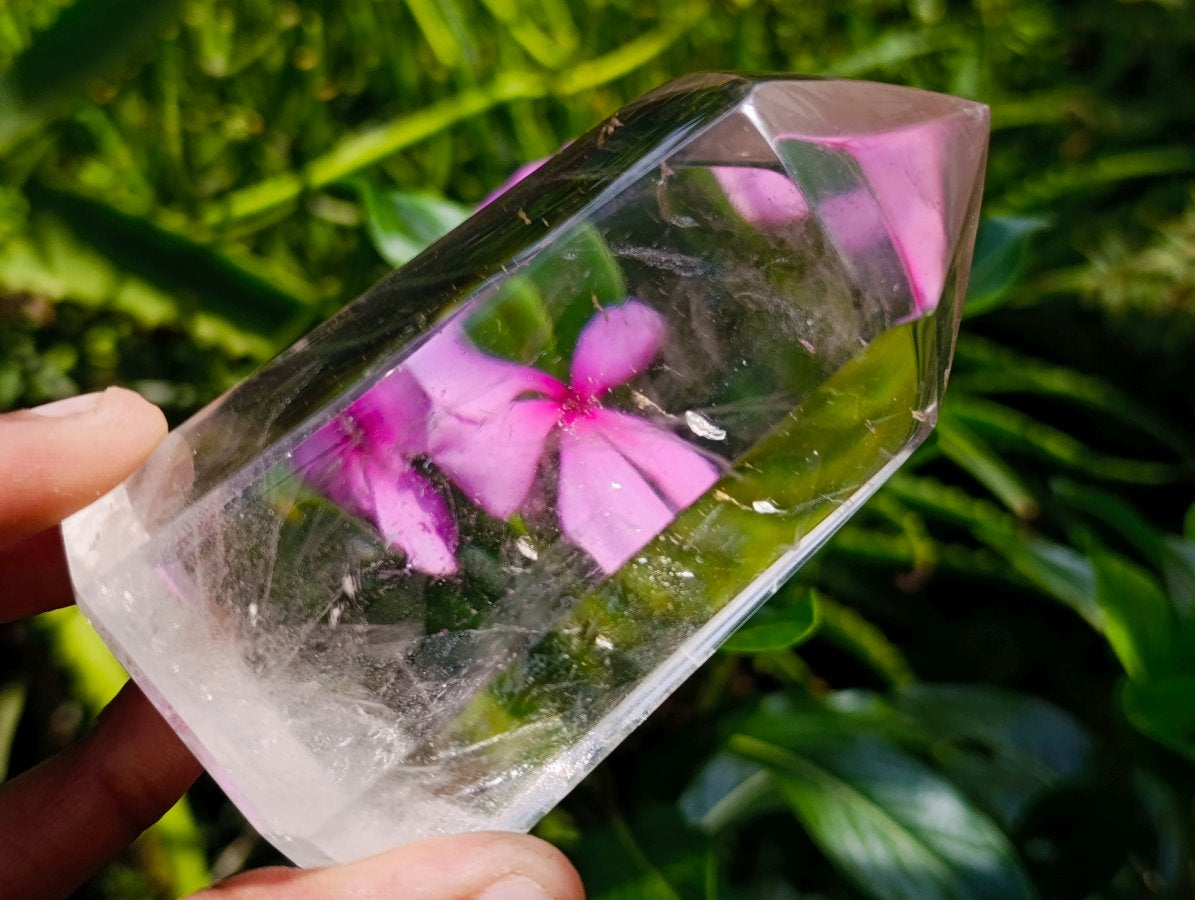 Polished Clear Quartz Display Crystal x 1 From Madagascar