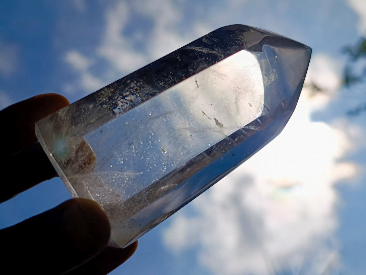 Polished Clear Quartz Display Crystal x 1 From Madagascar