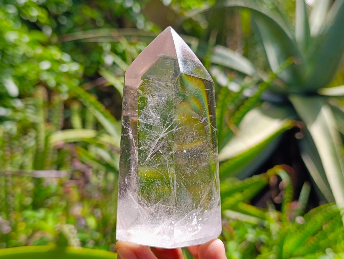 Polished Clear Quartz Display Crystal x 1 From Madagascar