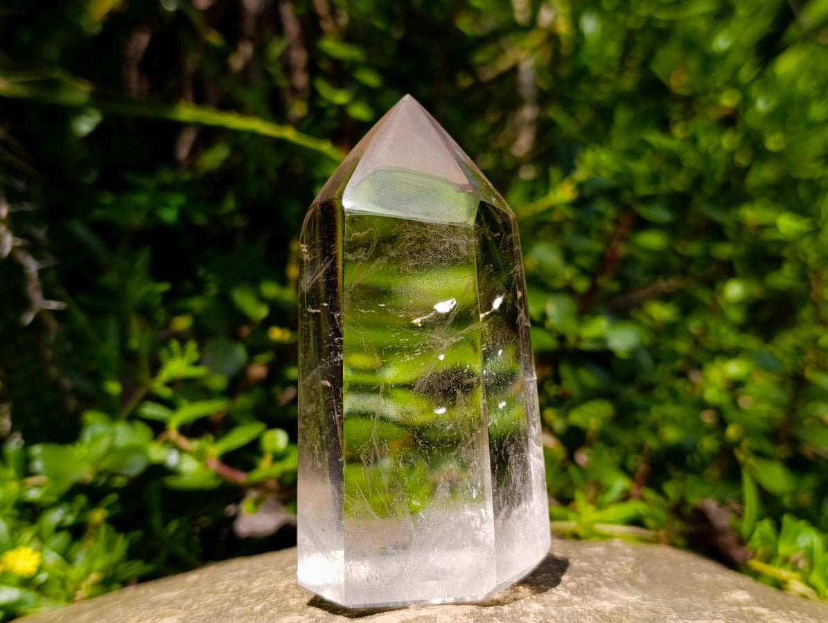 Polished Clear Quartz Display Crystal x 1 From Madagascar