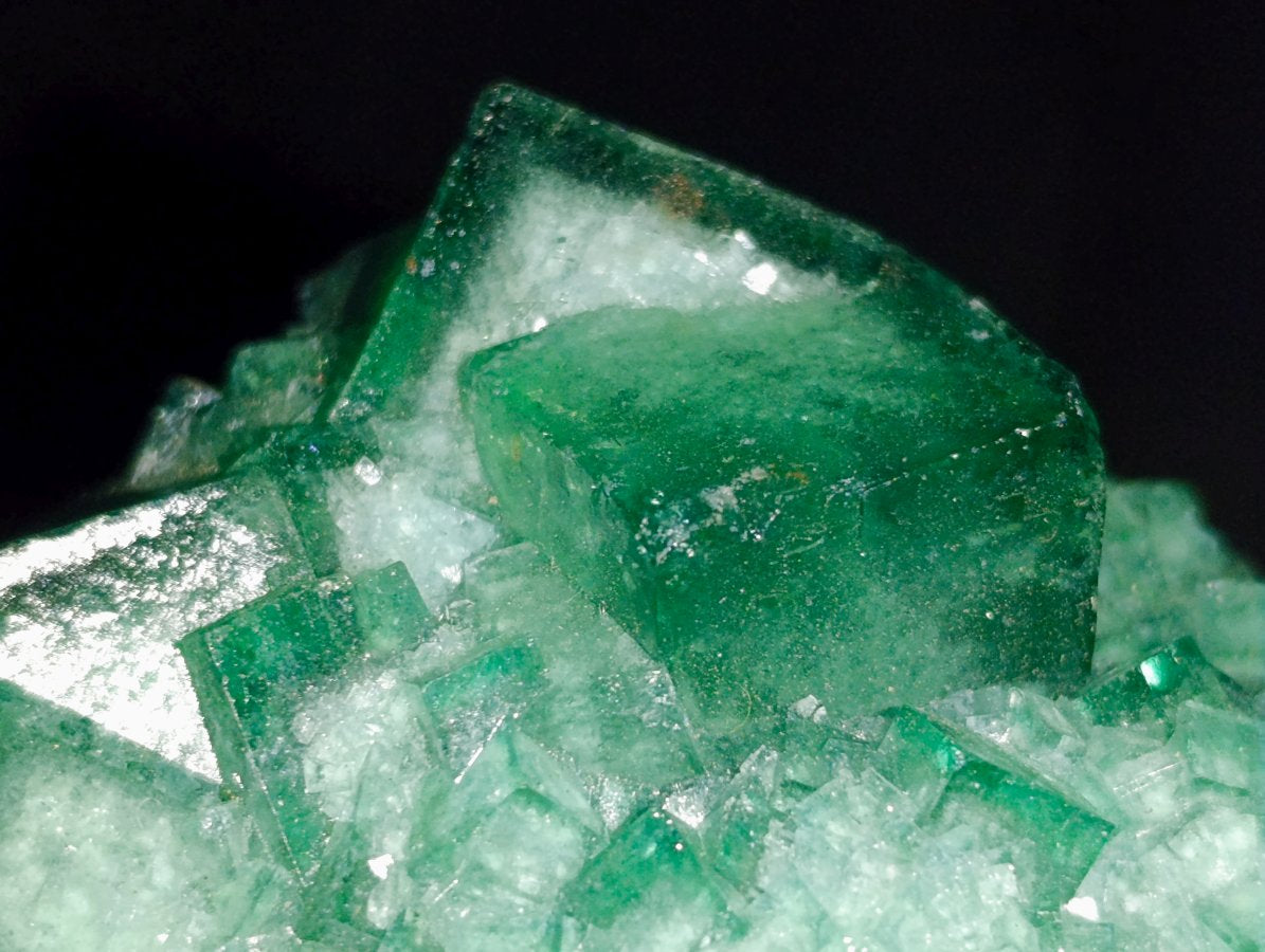Natural Green Cubic Fluorite Crystal Specimen x 1 From Mandrosonoro Madagascar