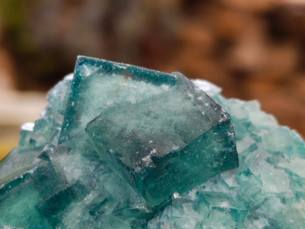 Natural Green Cubic Fluorite Crystal Specimen x 1 From Mandrosonoro Madagascar