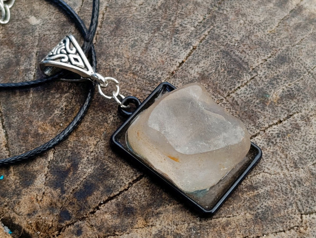Handmade Silver Topaz Crystal Necklace x 1 From Spitzkop Namibia