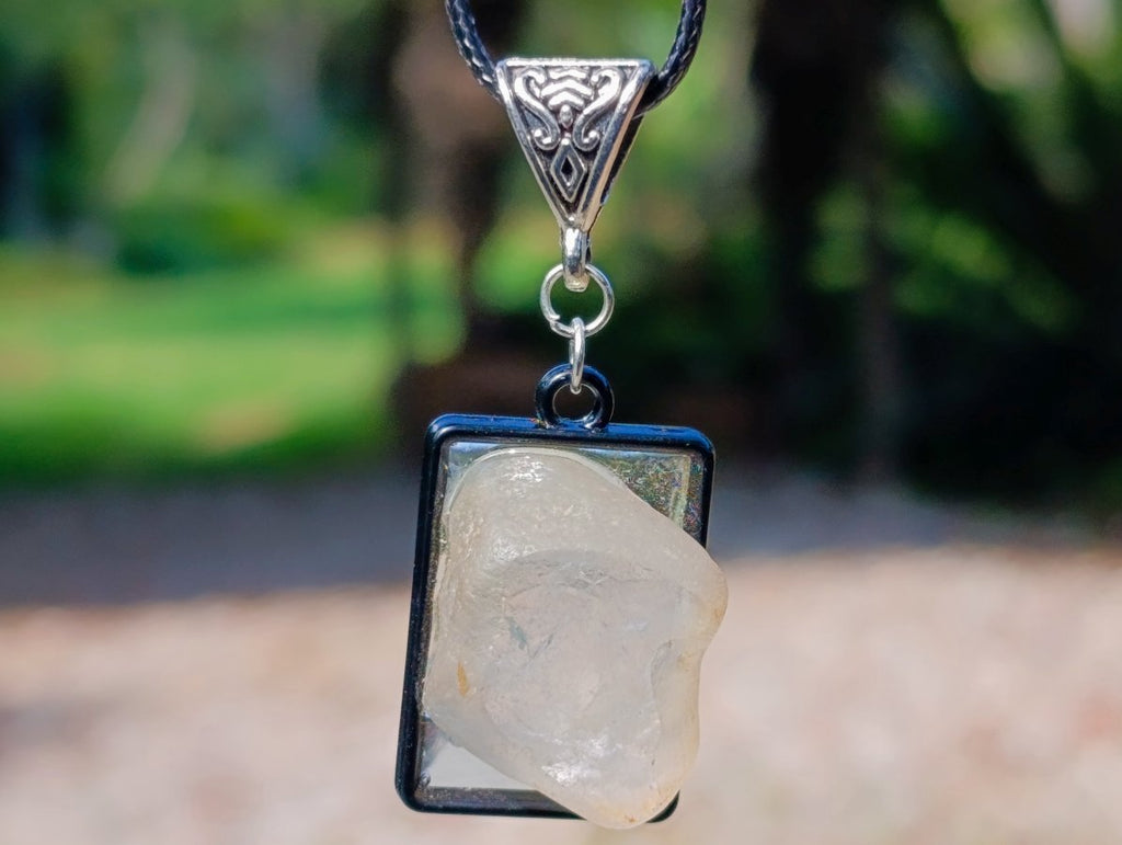 Handmade Silver Topaz Crystal Necklace x 1 From Spitzkop Namibia
