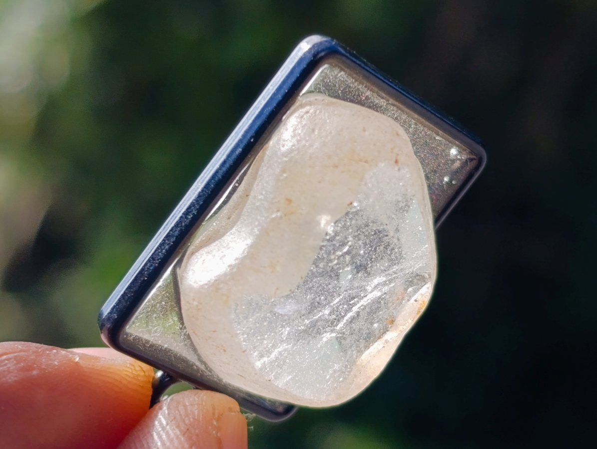 Handmade Silver Topaz Crystal Necklace x 1 From Spitzkop Namibia