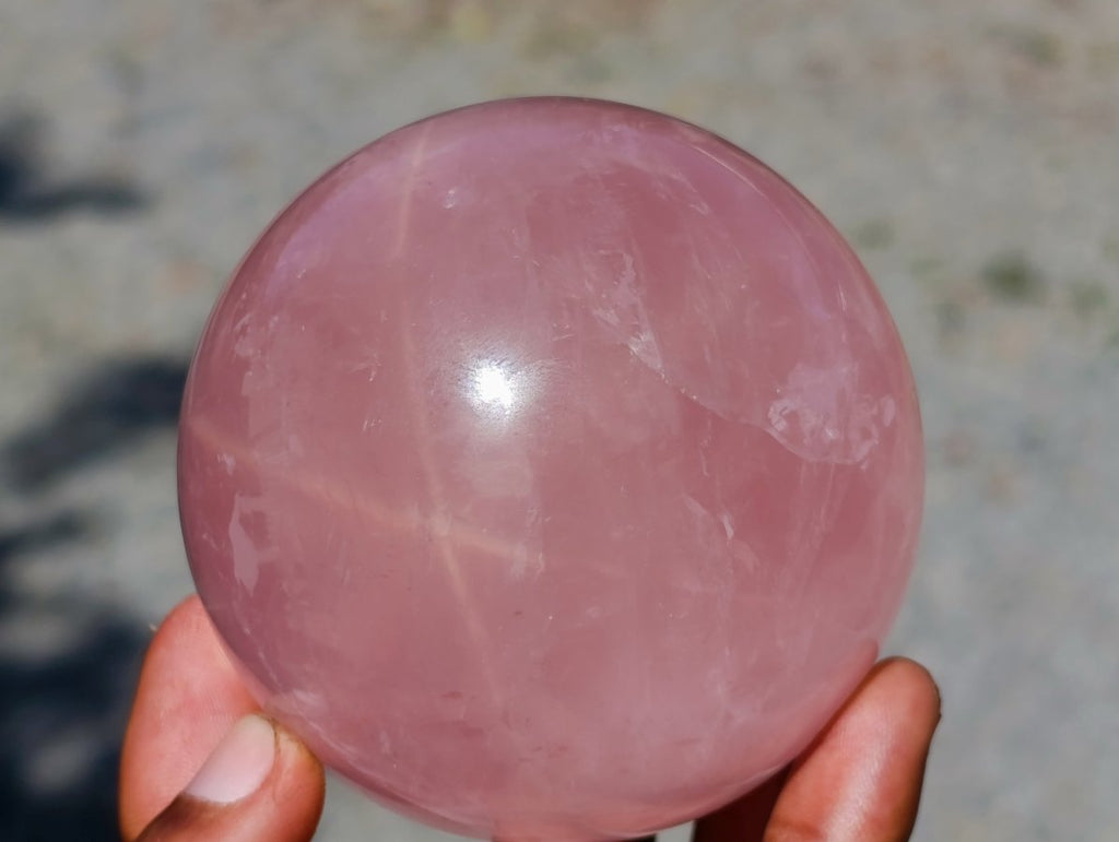 Polished Gemmy Star Rose Quartz Sphere x 1 From Ambatondrazaka, Madagascar