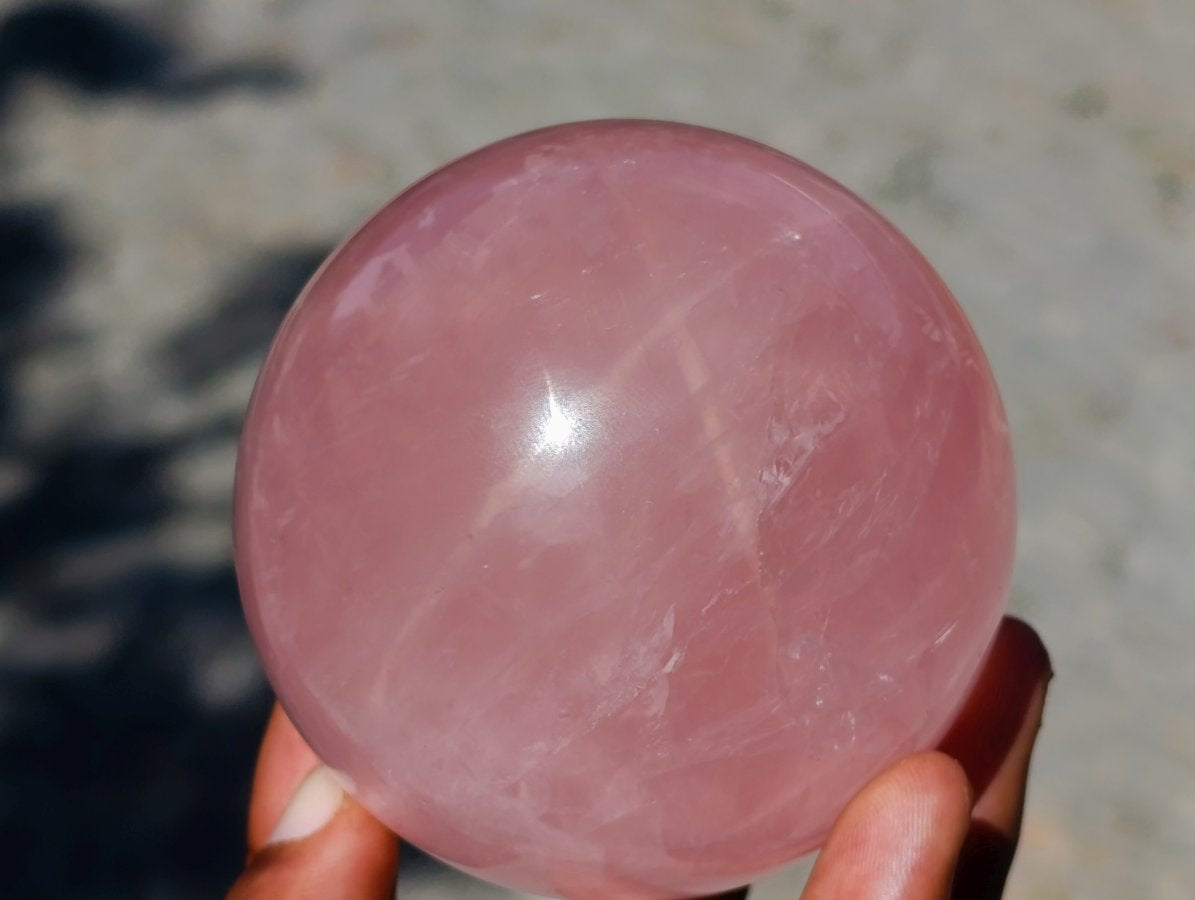 Polished Gemmy Star Rose Quartz Sphere x 1 From Ambatondrazaka, Madagascar