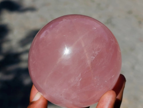 Polished Gemmy Star Rose Quartz Sphere x 1 From Ambatondrazaka, Madagascar