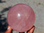 Polished Gemmy Star Rose Quartz Sphere x 1 From Ambatondrazaka, Madagascar
