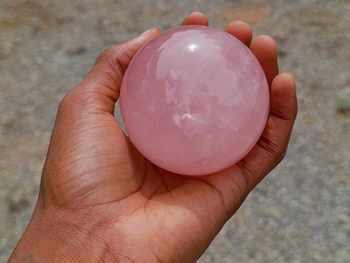 Polished Gemmy Star Rose Quartz Sphere x 1 From Ambatondrazaka, Madagascar