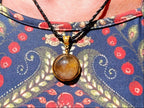Hand Made Golden Rutile Cabochon in Gold Frame Necklace x 1 From Congo