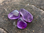 Polished Mini Chevron Amethyst Tumbled Stones - Sold Per 500g Lot - From Kolomo, Zambia
