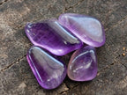 Polished Mini Chevron Amethyst Tumbled Stones - Sold Per 500g Lot - From Kolomo, Zambia