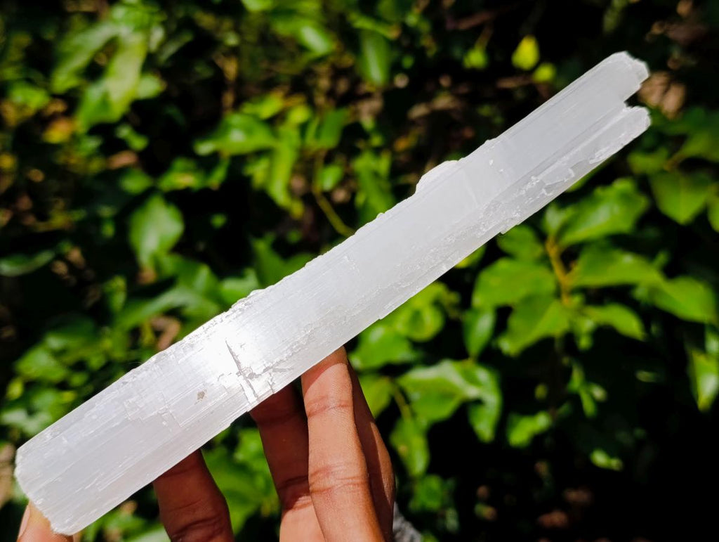 Natural White Selenite Crystal Wand x 1 From China