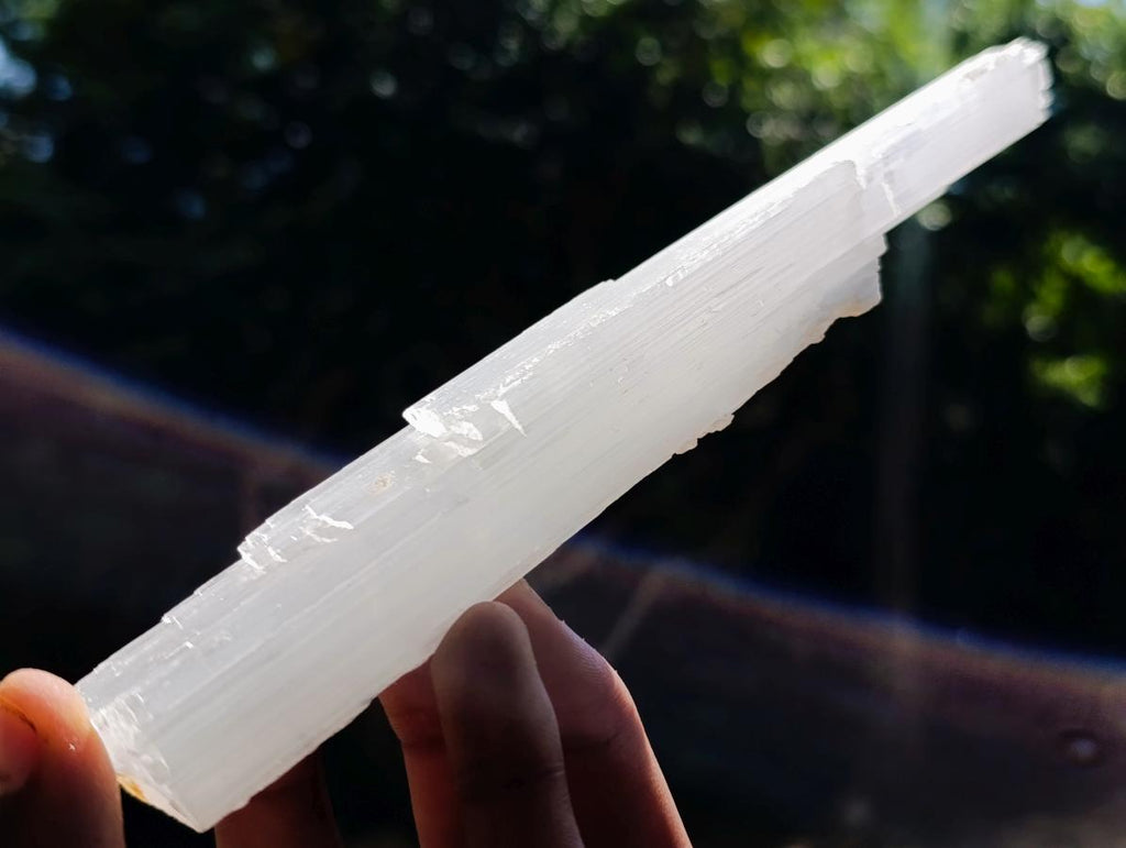 Natural White Selenite Crystal Wand x 1 From China