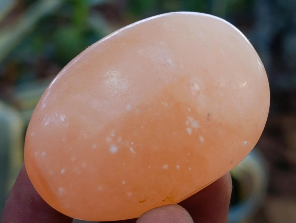 Polished Orange Twist Calcite Palm Stone Bouquet Basket of 8 Pieces x 1 From Madagascar