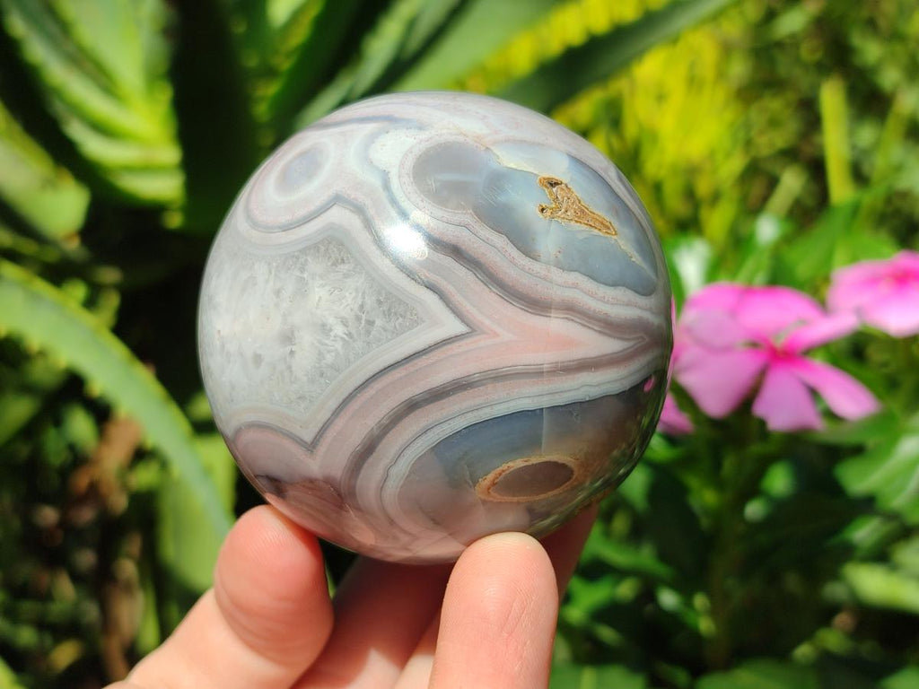 Polished Banded Shashe River Agate Sphere x 1 From Shashe River, Zimbabwe