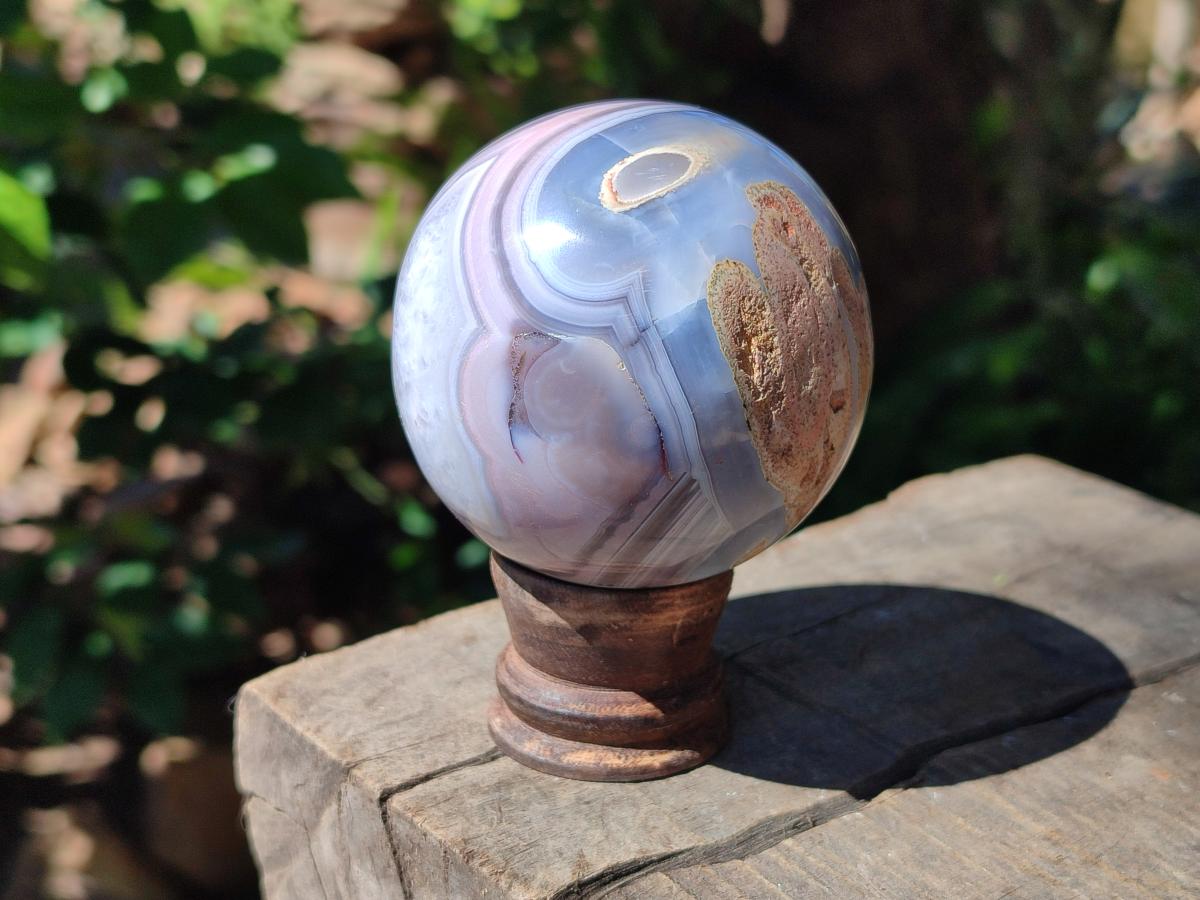 Polished Banded Shashe River Agate Sphere x 1 From Shashe River, Zimbabwe