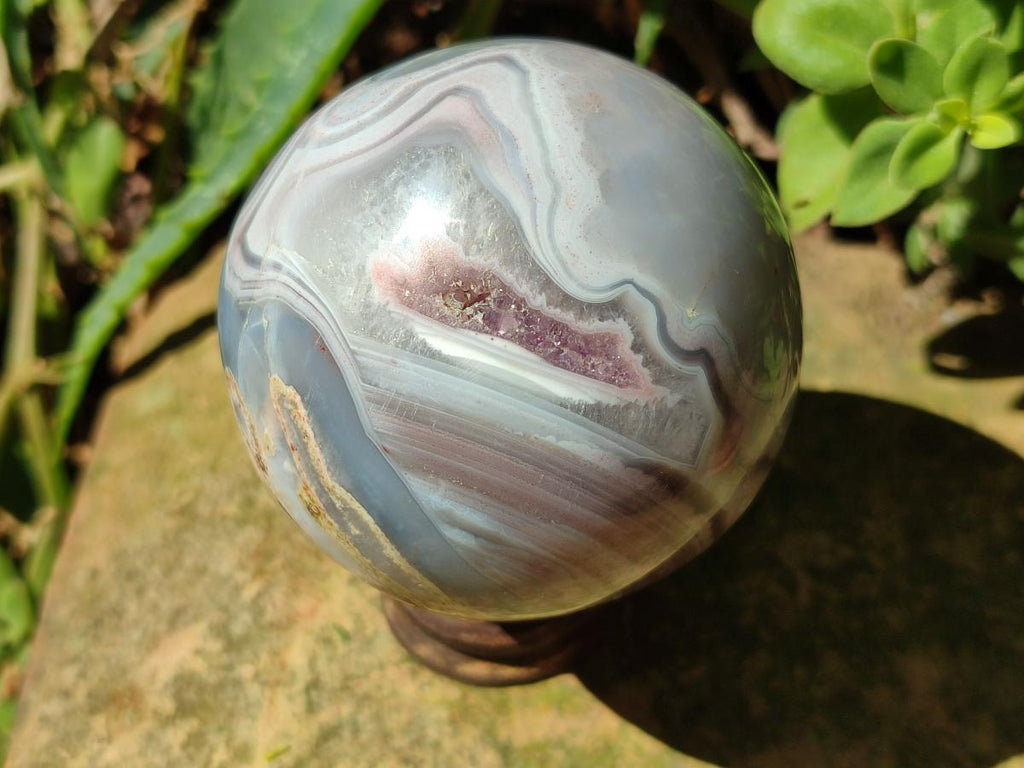 Polished Banded Shashe River Agate Sphere x 1 From Shashe River, Zimbabwe