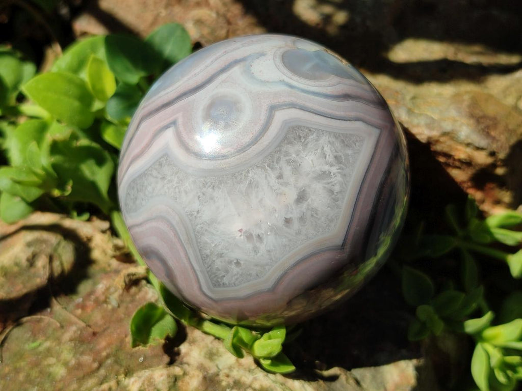 Polished Banded Shashe River Agate Sphere x 1 From Shashe River, Zimbabwe