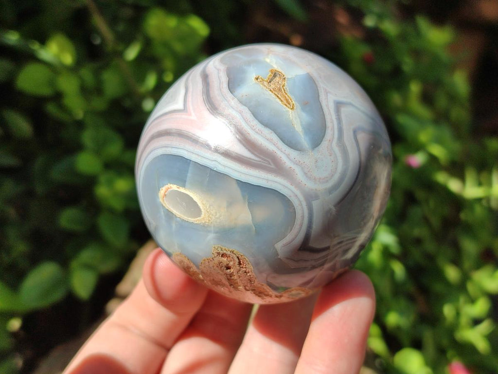 Polished Banded Shashe River Agate Sphere x 1 From Shashe River, Zimbabwe