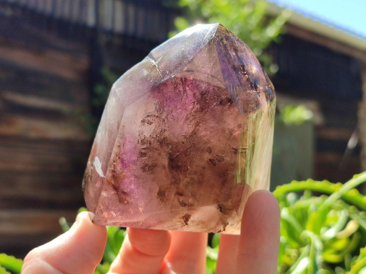 Polished Smokey Amethyst Window Display Crystal x 1 From Akansobe, Madagascar