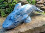 Handmade Large Blue Spotted Spinel Carving x 1 From Madagascar
