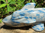 Handmade Large Blue Spotted Spinel Carving x 1 From Madagascar