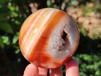 Polished Banded Carnelian Gemstone Sphere x 1 From Madagascar