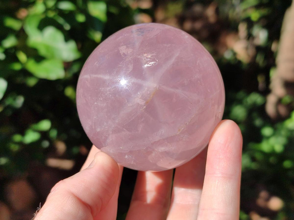 Polished Gemmy Star Rose Quartz Sphere x 1 From Ambatondrazaka, Madagascar