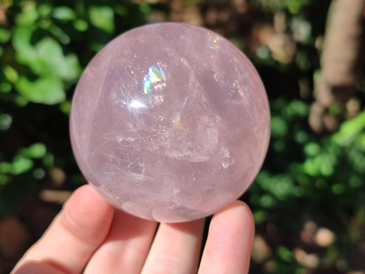 Polished Gemmy Star Rose Quartz Sphere x 1 From Ambatondrazaka, Madagascar