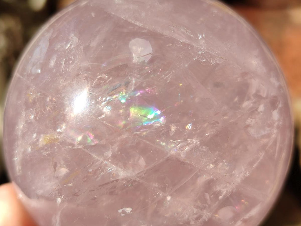 Polished Gemmy Star Rose Quartz Sphere x 1 From Ambatondrazaka, Madagascar
