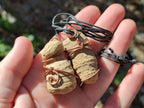 Hand Made Fossilized Coral Finger in Copper Wire Wrap Necklace - Sold Per Piece -  From Madagascar
