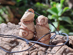 Hand Made Fossilized Coral Finger in Copper Wire Wrap Necklace - Sold Per Piece -  From Madagascar