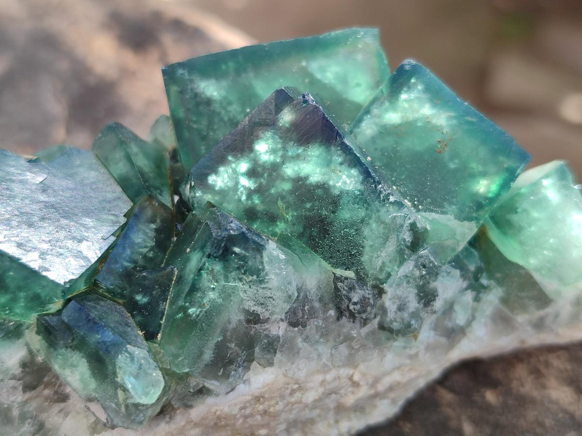 Natural Cubic Green Fluorite Specimen x 1 From Mandrosonoro Madagascar