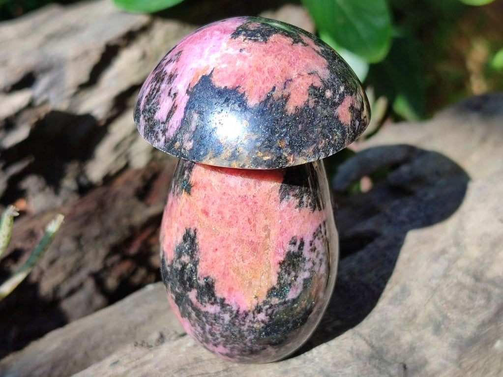 Polished Rhodonite Gemstone Mushroom x 1 From Madagascar