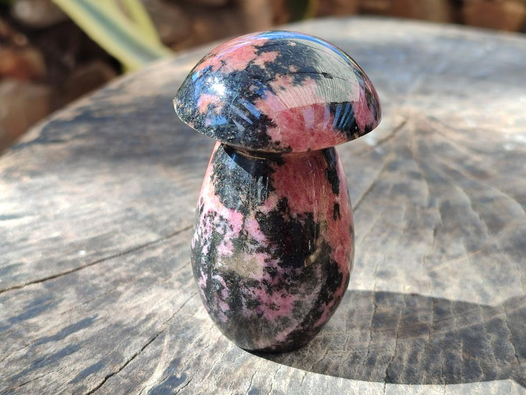 Polished Rhodonite Gemstone Mushroom x 1 From Madagascar