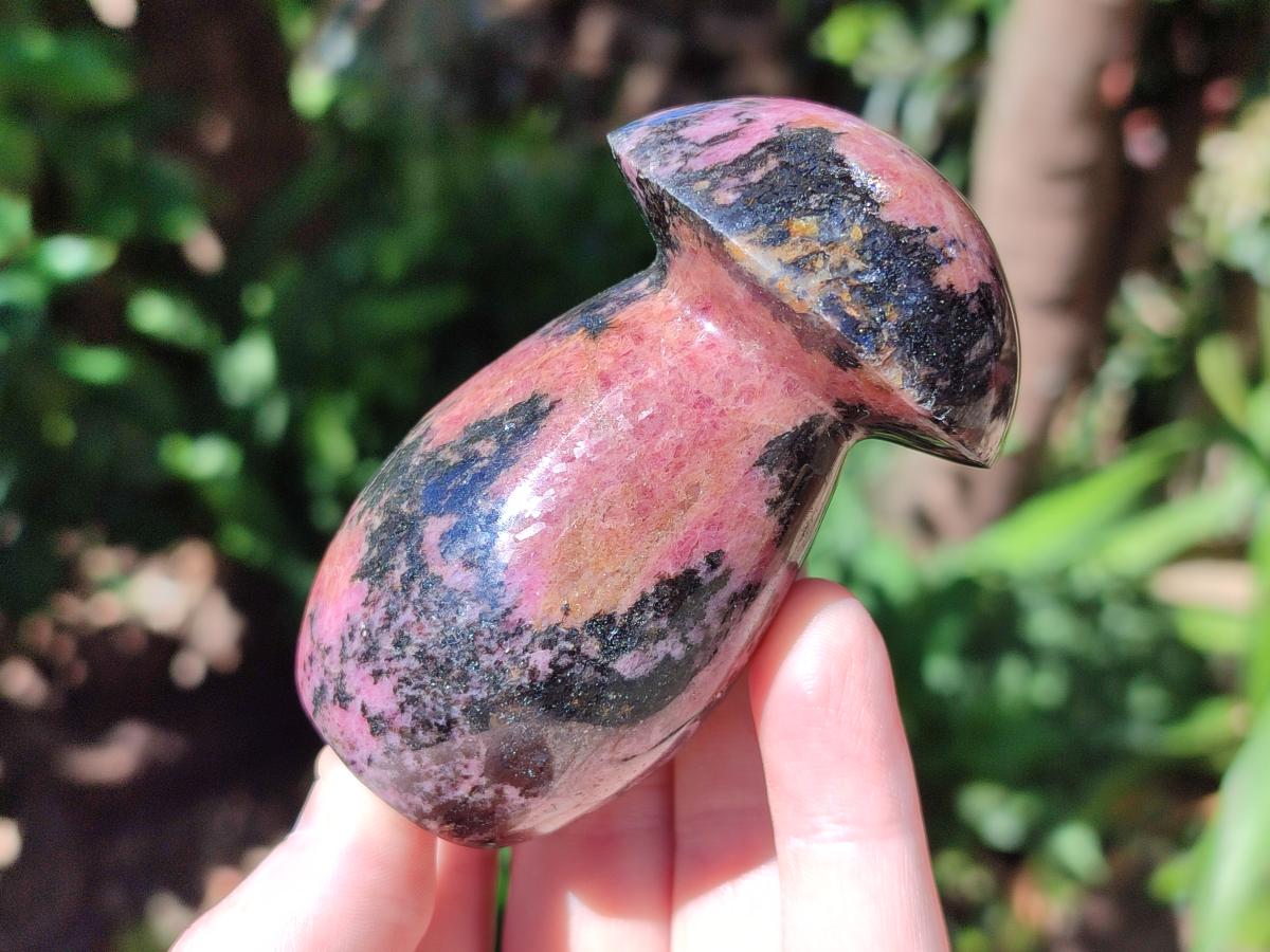 Polished Rhodonite Gemstone Mushroom x 1 From Madagascar