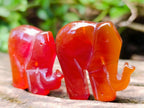 Polished Carnelian Agate Elephant Fridge Magnet - Sold Per Item - From Madagascar