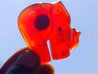 Polished Carnelian Agate Elephant Fridge Magnet - Sold Per Item - From Madagascar