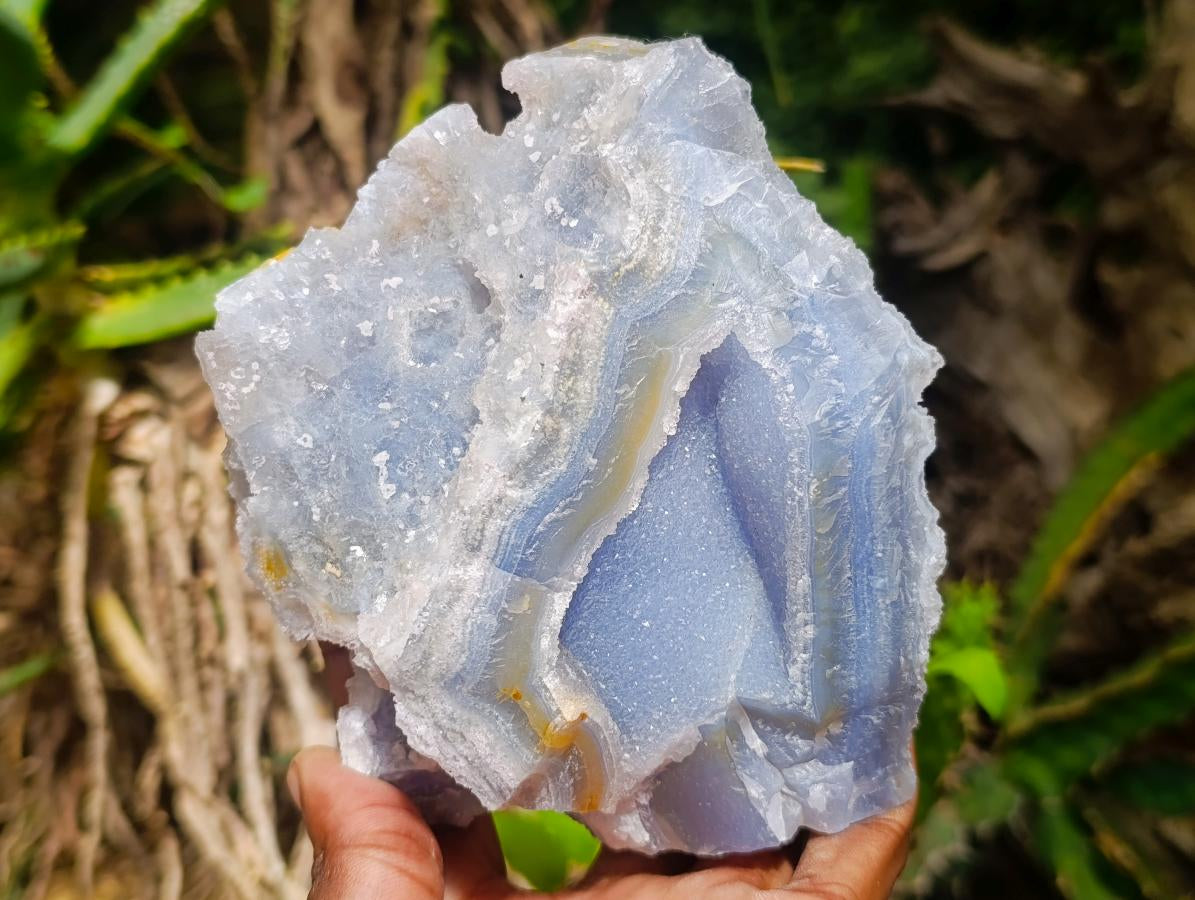 Natural Etched Blue Chalcedony Specimen x 1 From Nsanje, Malawi