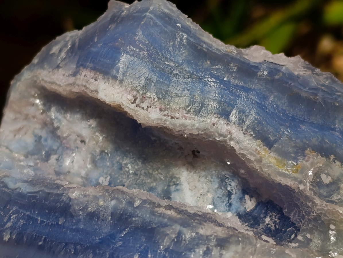 Natural Etched Blue Chalcedony Specimen x 1 From Nsanje, Malawi