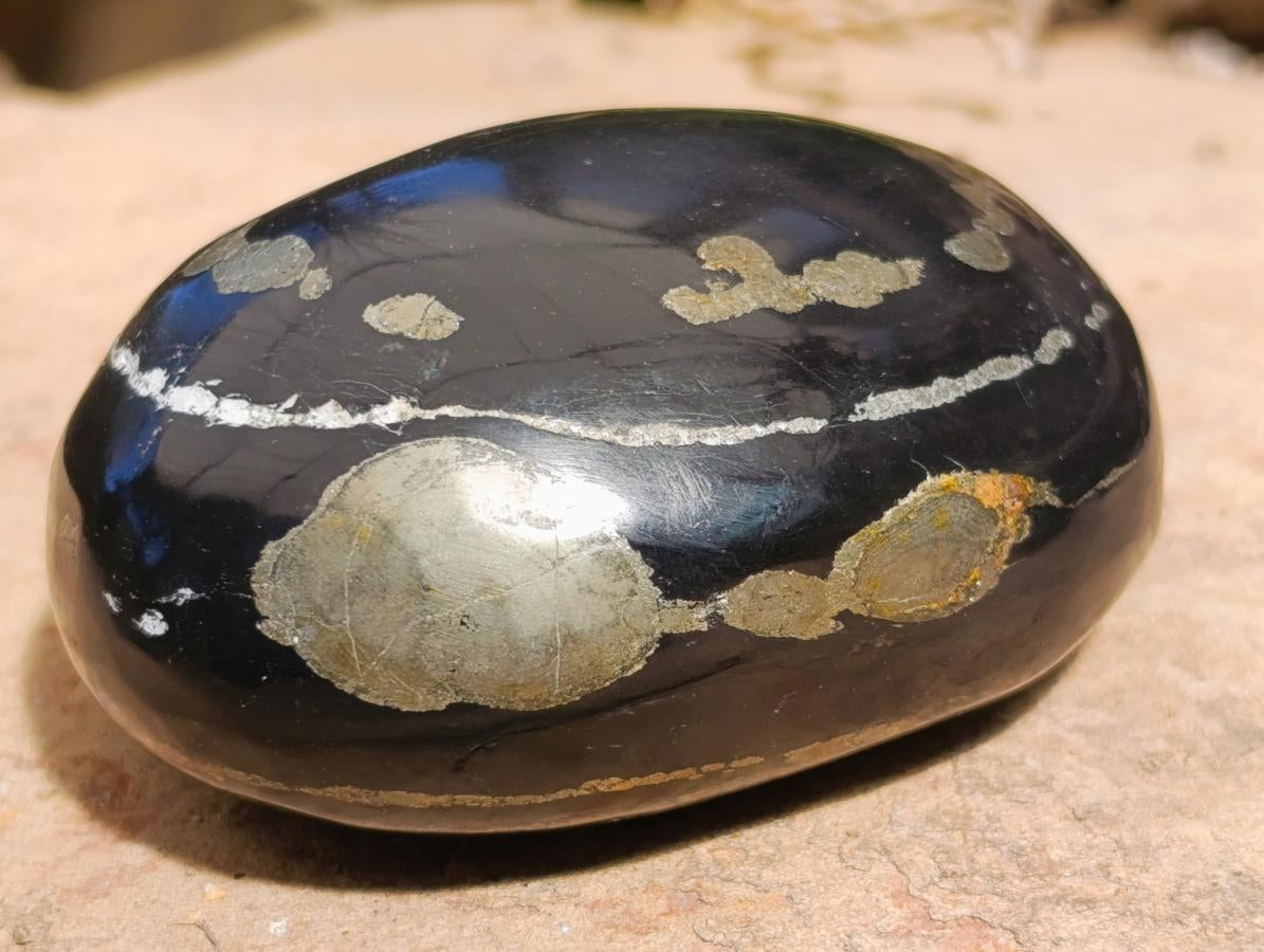 Polished Pair of "Pharaoh Stone" Palm Stones x 1 From Iron Duke Mine, Zimbabwe