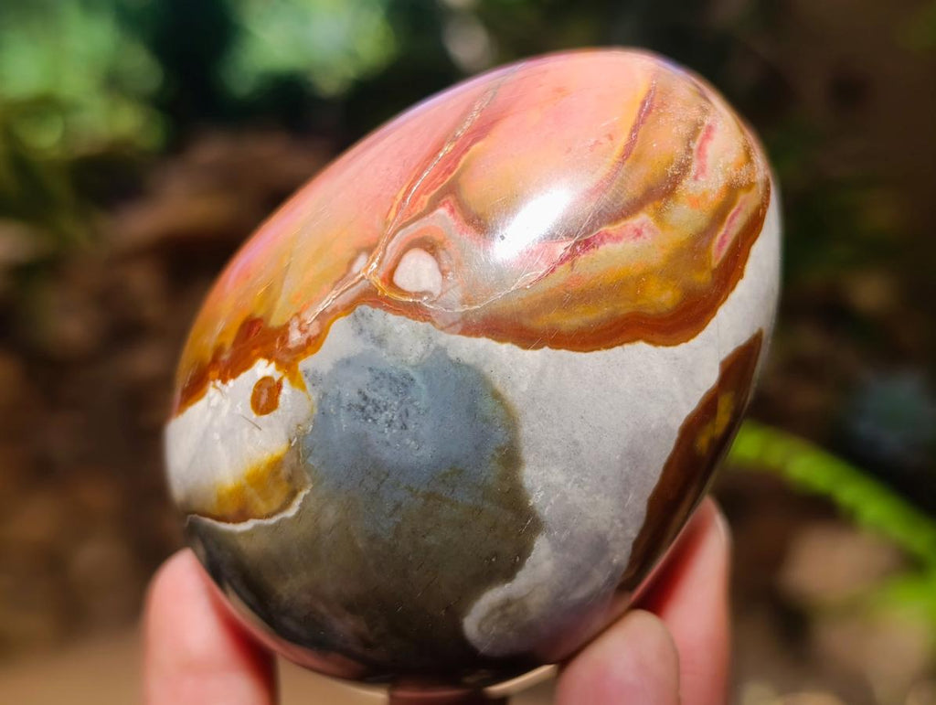 Polished Polychrome Jasper Egg x 1 From Madagascar