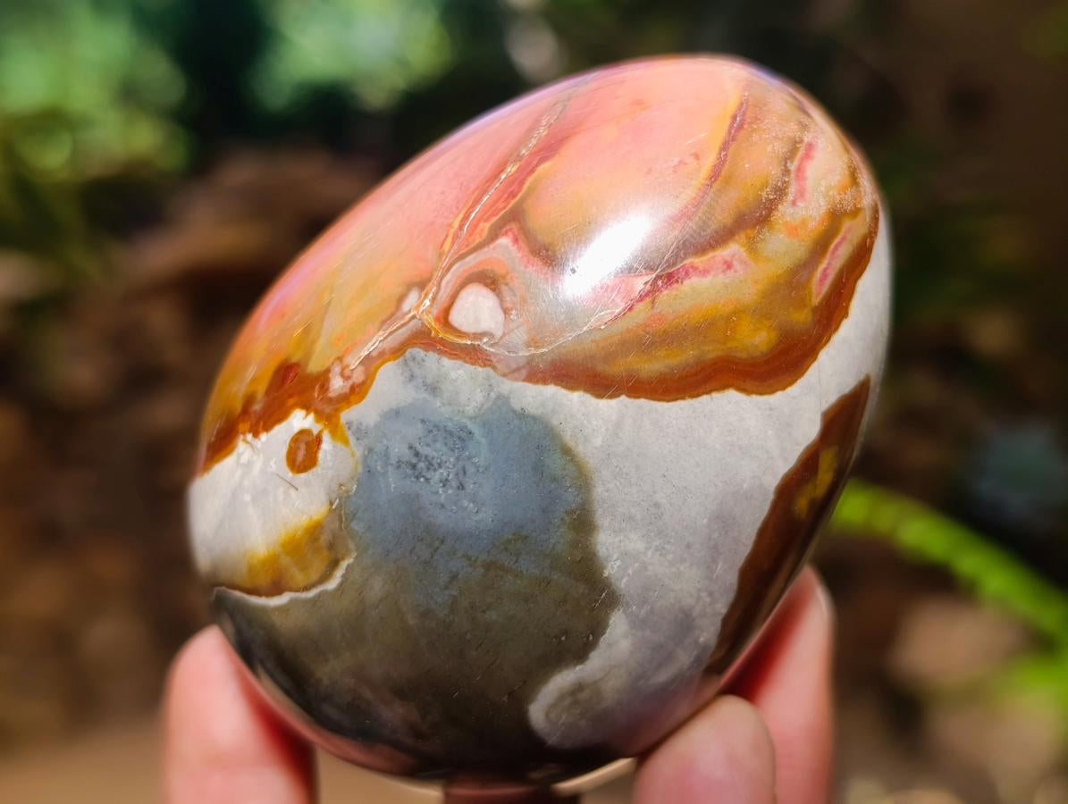 Polished Polychrome Jasper Egg x 1 From Madagascar