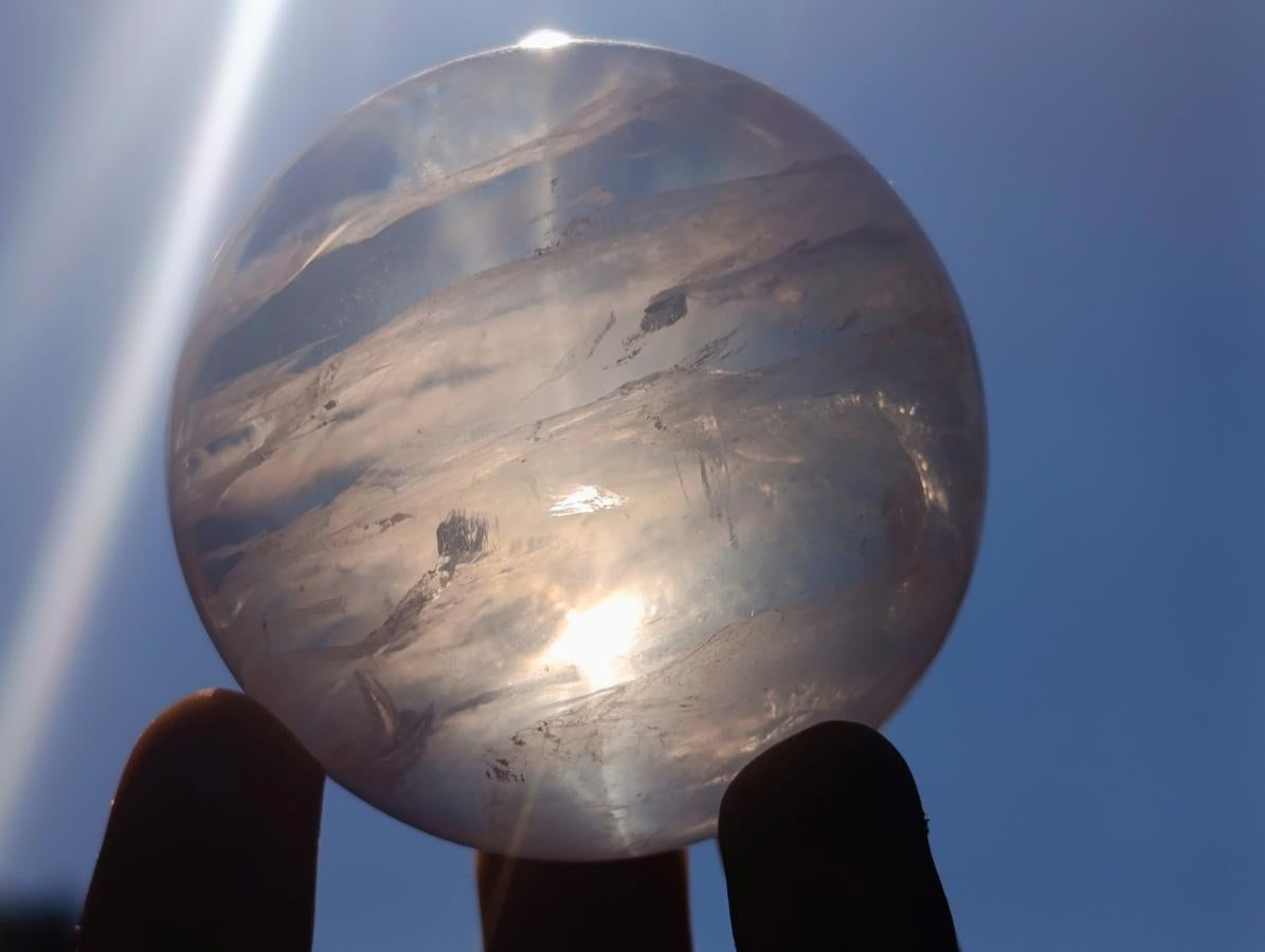 Polished Clear Gemmy Star Rose Quartz Sphere x 1 From Ambatondrazaka Madagascar