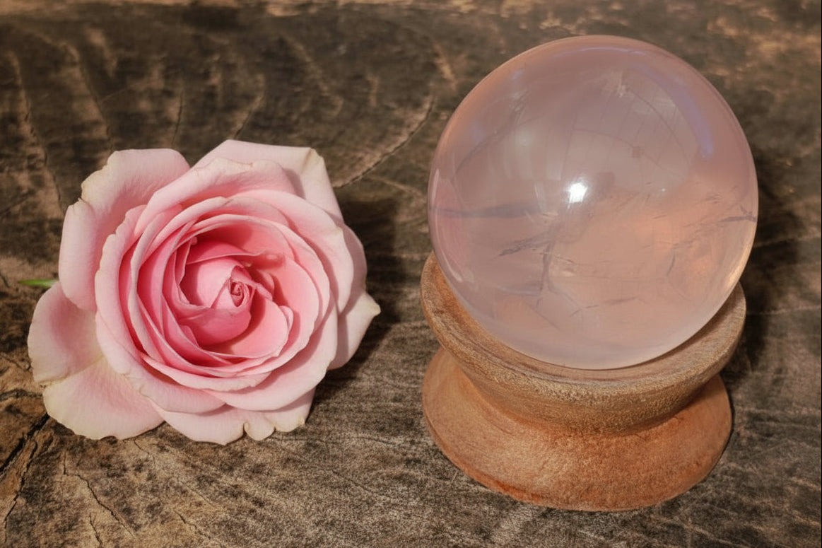 Polished Clear Gemmy Star Rose Quartz Sphere x 1 From Ambatondrazaka Madagascar