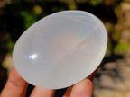 Polished Pair of Pearl Girasol Palm Stones x 1 From Ambatondrazaka, Madagascar