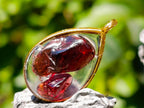 Handmade Garnet Teardrop Pendant x 1 From Mozambique