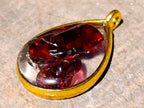 Handmade Garnet Teardrop Pendant x 1 From Mozambique